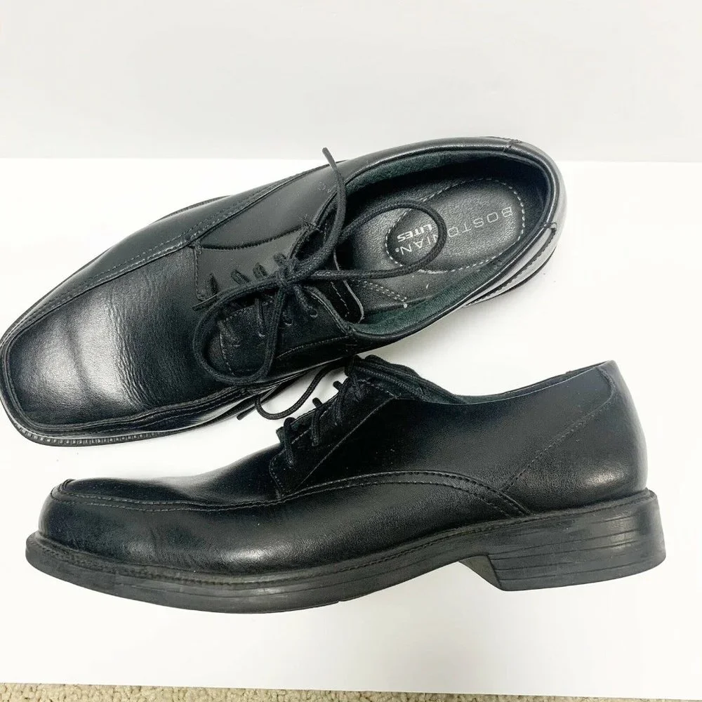 Men 8 Bostonian Lites Black Lace Dress Shoes
